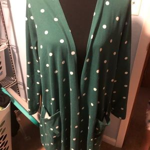 Green Polka Dot Lularoe Caroline